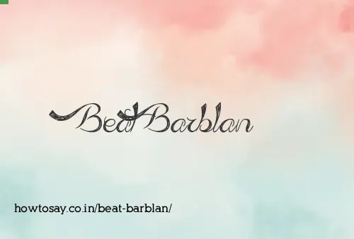 Beat Barblan