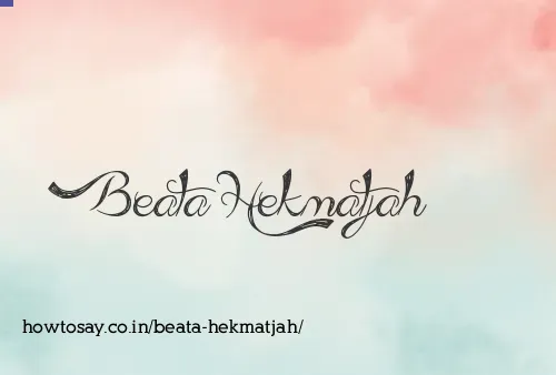 Beata Hekmatjah