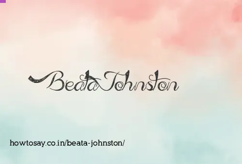 Beata Johnston