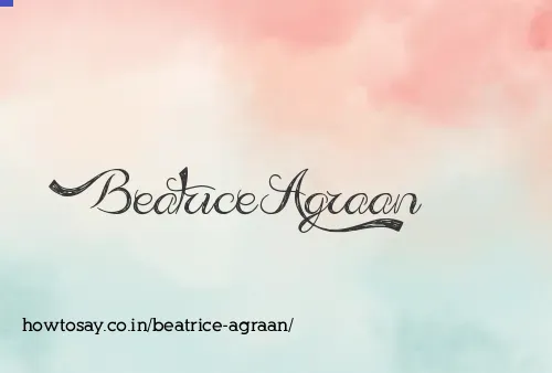 Beatrice Agraan