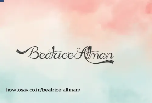 Beatrice Altman