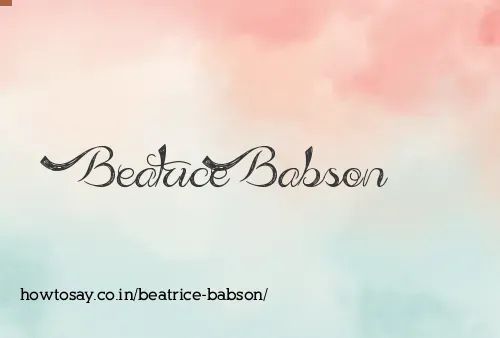 Beatrice Babson