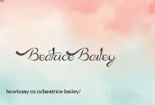 Beatrice Bailey