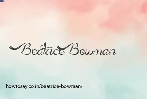 Beatrice Bowman