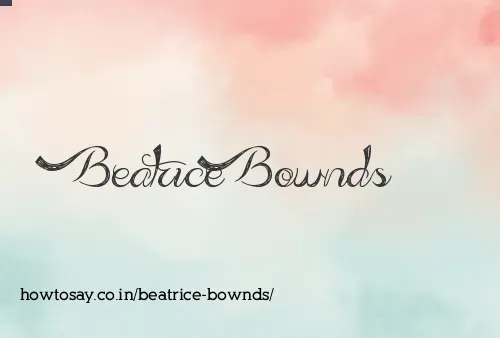 Beatrice Bownds