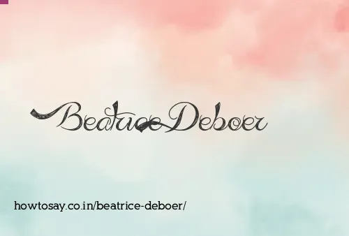 Beatrice Deboer