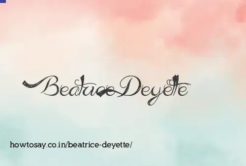 Beatrice Deyette