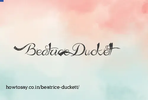 Beatrice Duckett