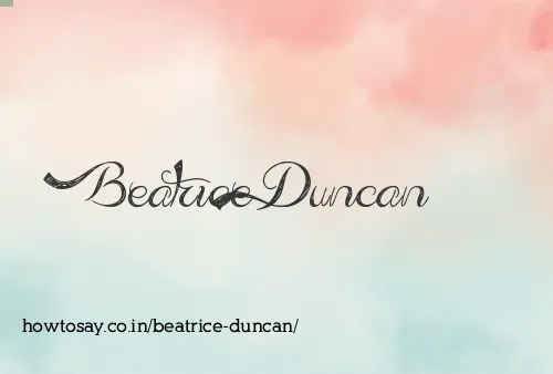Beatrice Duncan