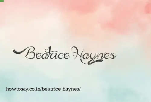 Beatrice Haynes