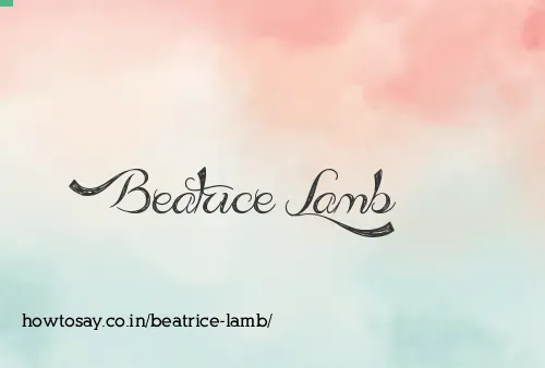 Beatrice Lamb