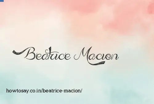 Beatrice Macion