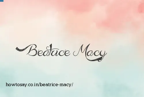 Beatrice Macy