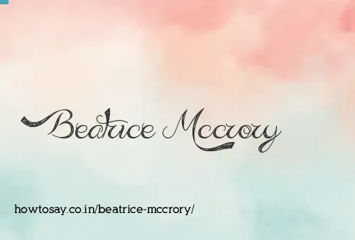 Beatrice Mccrory