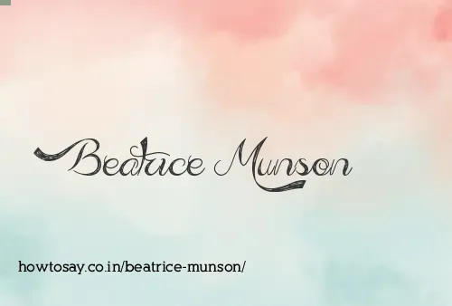 Beatrice Munson
