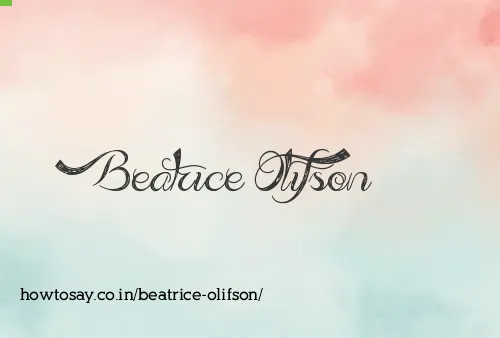 Beatrice Olifson