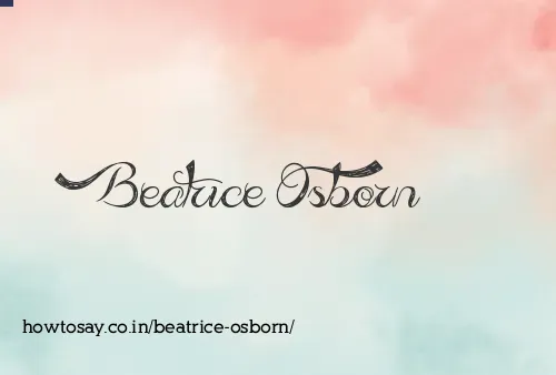 Beatrice Osborn