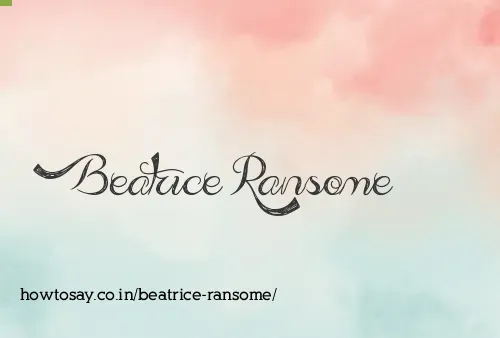 Beatrice Ransome