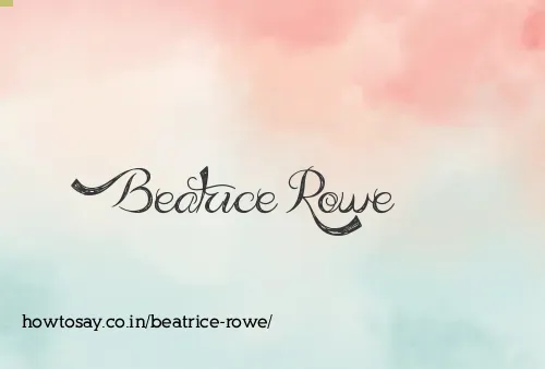 Beatrice Rowe