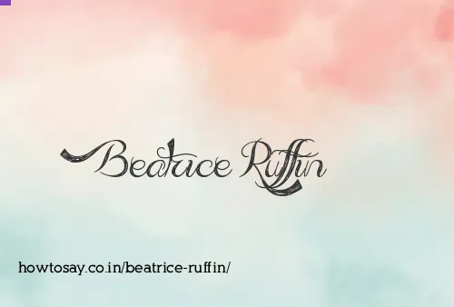 Beatrice Ruffin