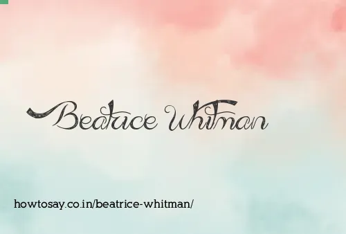 Beatrice Whitman
