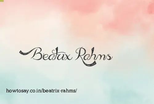 Beatrix Rahms