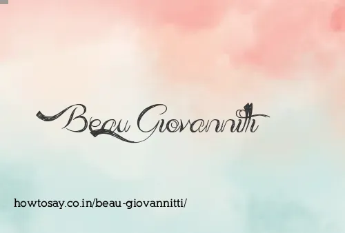 Beau Giovannitti