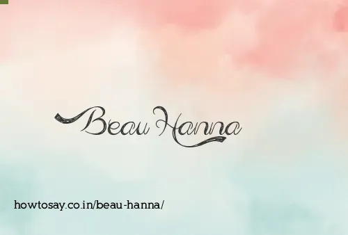 Beau Hanna