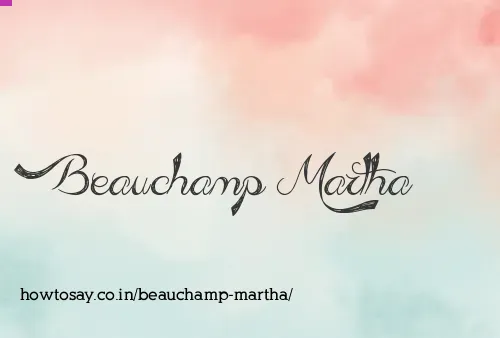 Beauchamp Martha