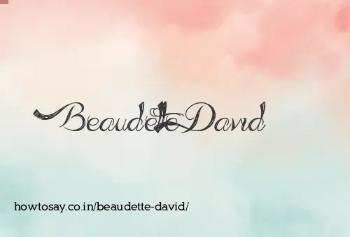 Beaudette David