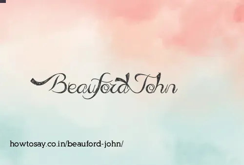 Beauford John