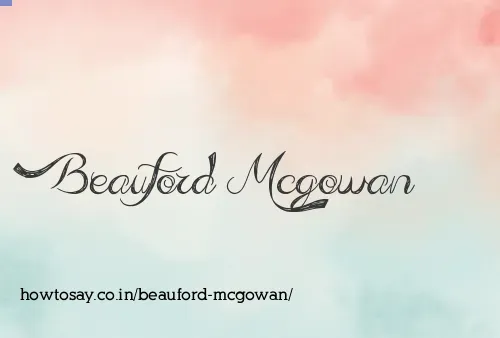 Beauford Mcgowan