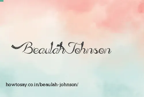 Beaulah Johnson