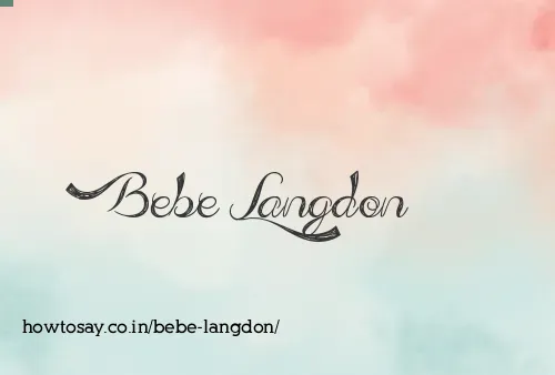 Bebe Langdon