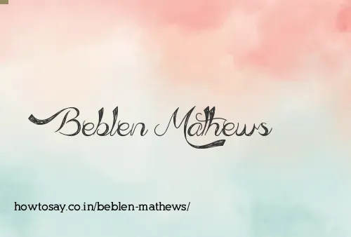 Beblen Mathews