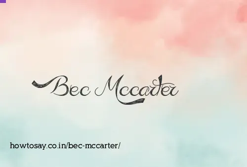 Bec Mccarter
