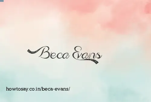 Beca Evans
