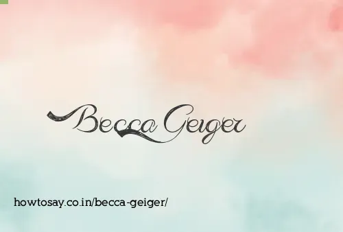 Becca Geiger