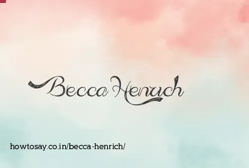 Becca Henrich