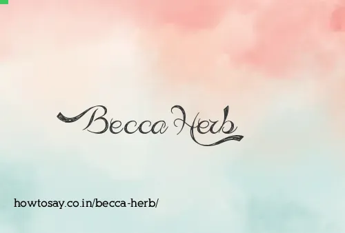 Becca Herb