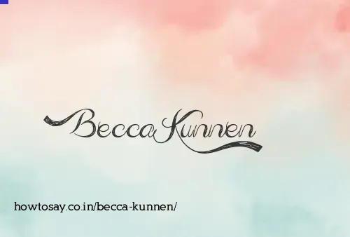 Becca Kunnen