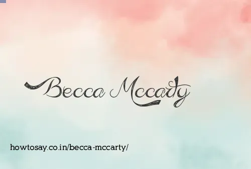 Becca Mccarty
