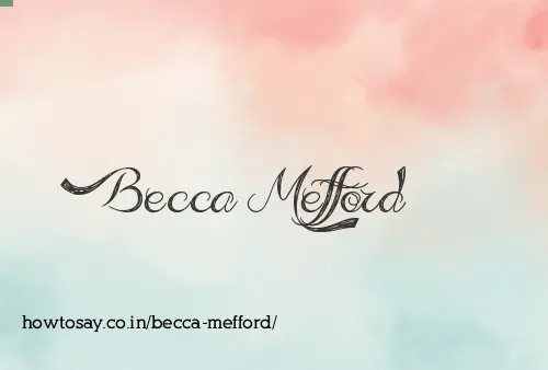 Becca Mefford