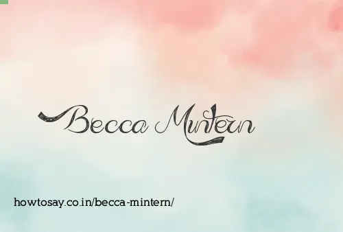 Becca Mintern