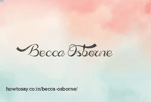 Becca Osborne