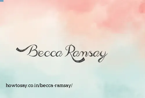 Becca Ramsay