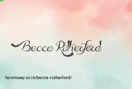 Becca Rutherford