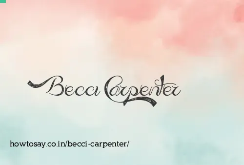 Becci Carpenter