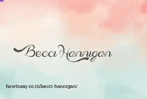 Becci Hannigan