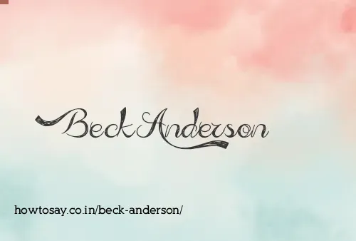 Beck Anderson